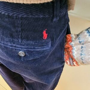 Ralph Lauren Navy Blue Corduroy Trousers